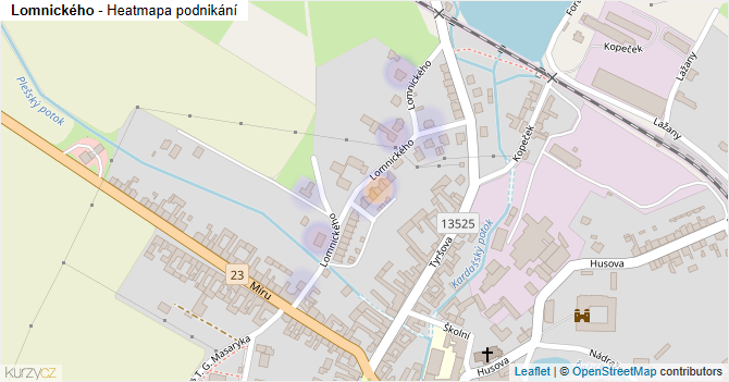 Lomnického - mapa podnikání