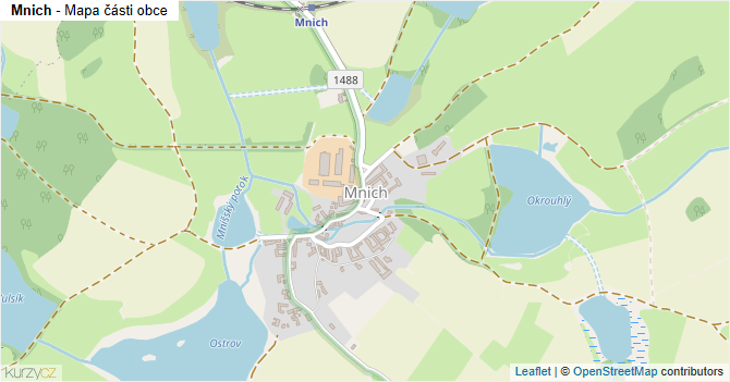 Mnich - mapa části obce