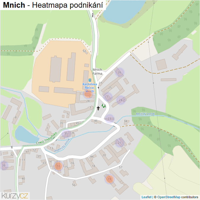 Mapa Mnich - Firmy v části obce.
