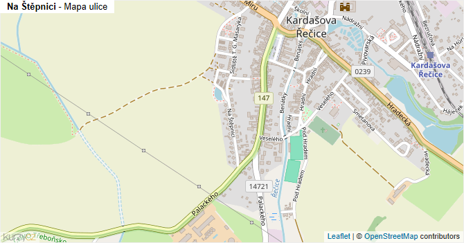 Na Štěpnici - mapa ulice
