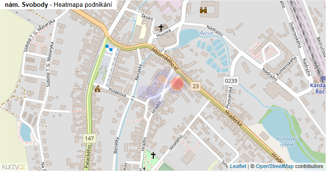 nám. Svobody - mapa podnikání