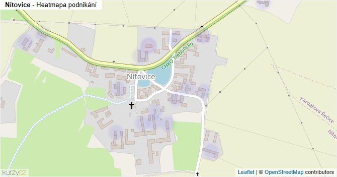 Nítovice - mapa podnikání
