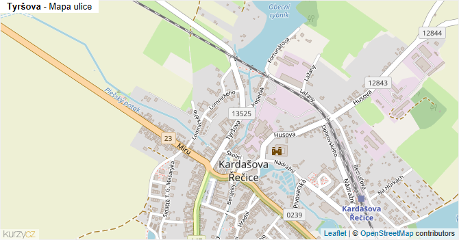Tyršova - mapa ulice