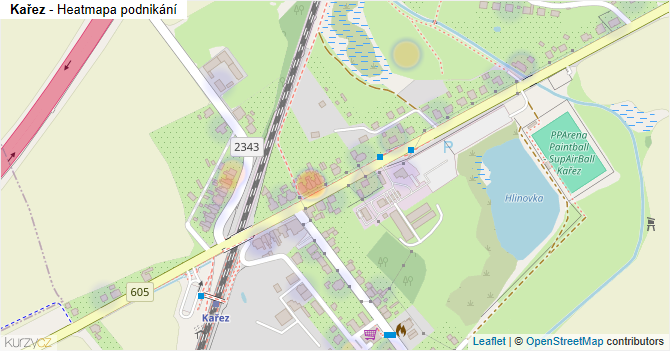 Kařez - mapa podnikání