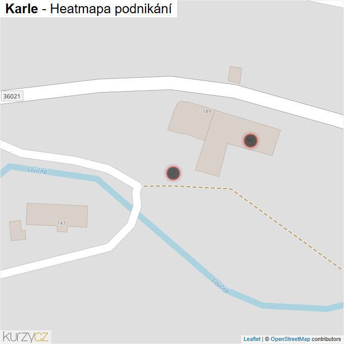 Mapa Karle - Firmy v obci.