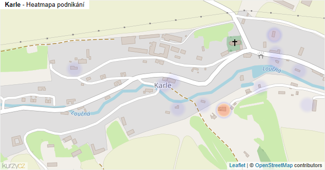 Karle - mapa podnikání