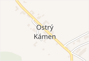 Ostrý Kámen v obci Karle - mapa části obce