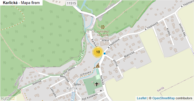 Karlická - mapa firem