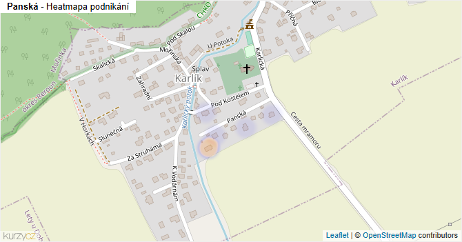Panská - mapa podnikání