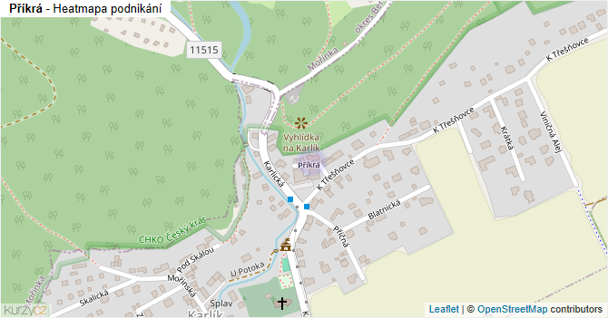 Příkrá - mapa podnikání