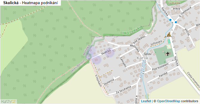 Skalická - mapa podnikání