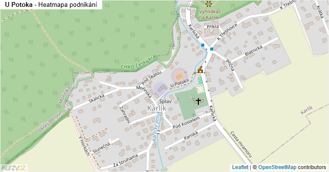 U Potoka - mapa podnikání