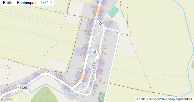 Karlín - mapa podnikání