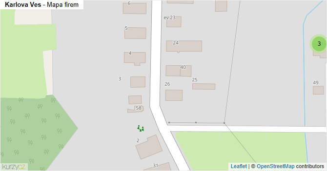 Karlova Ves - mapa firem