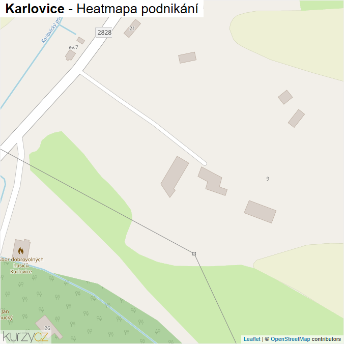 Mapa Karlovice - Firmy v obci.