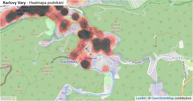 Karlovy Vary - mapa statutárního města