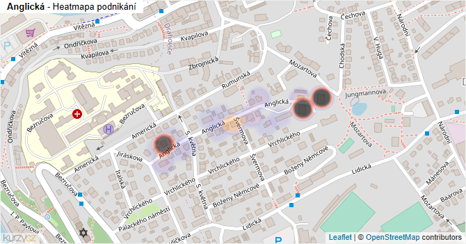 Anglická - mapa podnikání