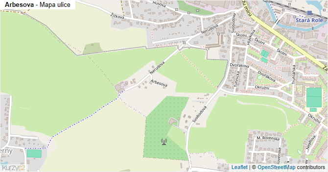 Arbesova - mapa ulice