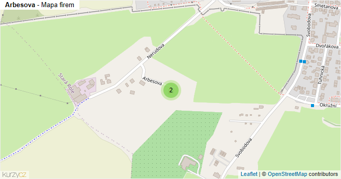 Arbesova - mapa firem