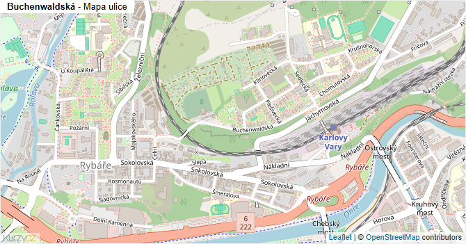 Buchenwaldská - mapa ulice
