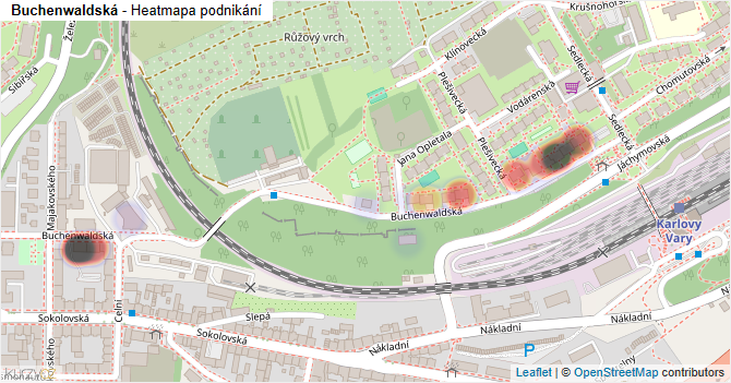 Buchenwaldská - mapa podnikání
