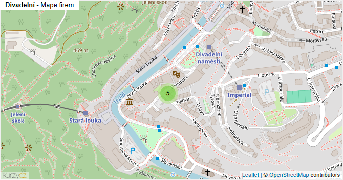 Divadelní - mapa firem
