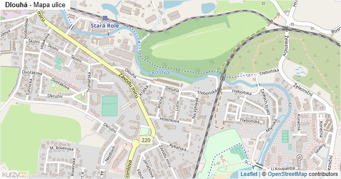 Dlouhá - mapa ulice