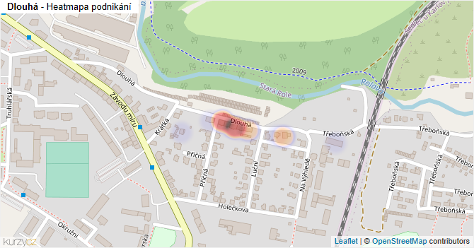 Dlouhá - mapa podnikání