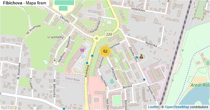 Fibichova - mapa firem