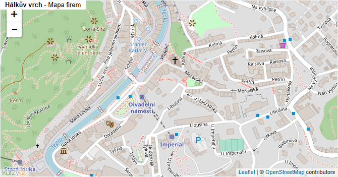 Hálkův vrch - mapa firem