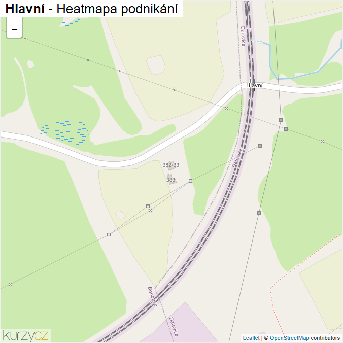 Mapa Hlavní - Firmy v ulici.