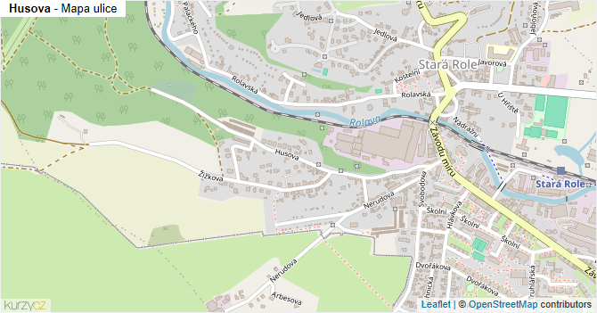 Husova - mapa ulice