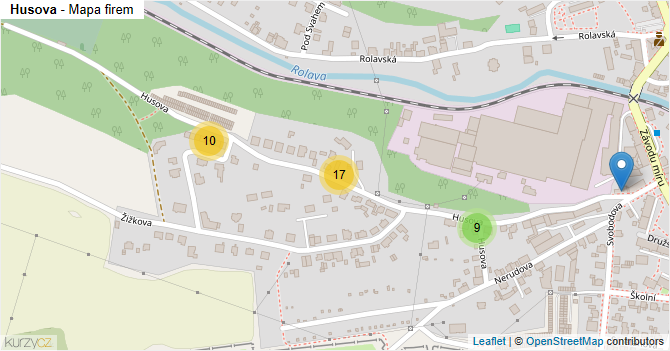 Husova - mapa firem