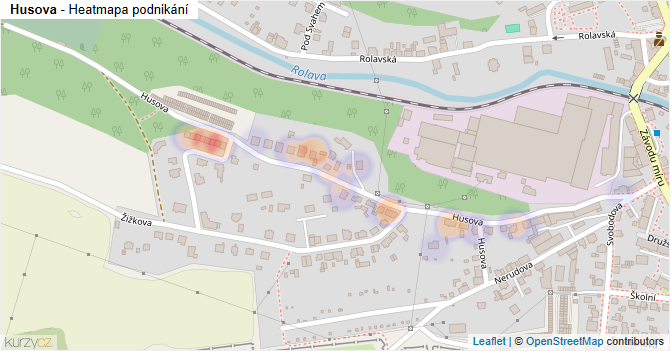 Husova - mapa podnikání