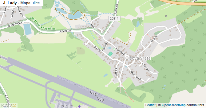 J. Lady - mapa ulice
