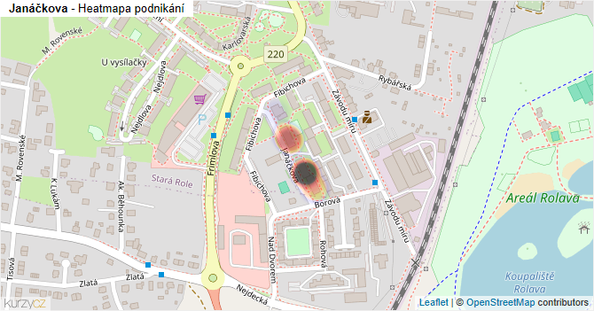 Janáčkova - mapa podnikání