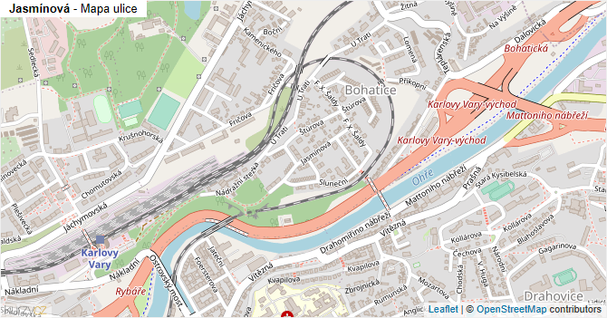 Jasmínová - mapa ulice