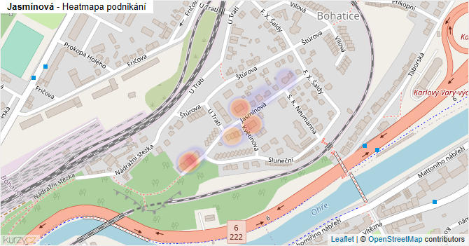 Jasmínová - mapa podnikání
