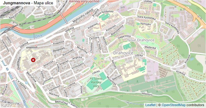 Jungmannova - mapa ulice