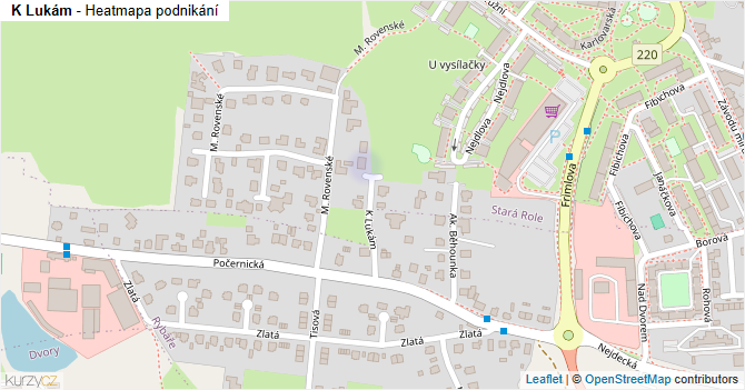 K Lukám - mapa podnikání