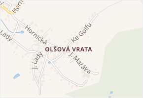 Ke Golfu v obci Karlovy Vary - mapa ulice