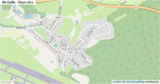 Ke Golfu - mapa ulice
