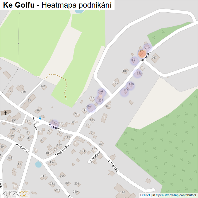 Mapa Ke Golfu - Firmy v ulici.