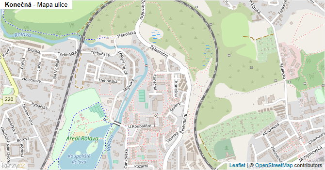 Konečná - mapa ulice