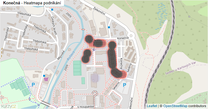 Konečná - mapa podnikání