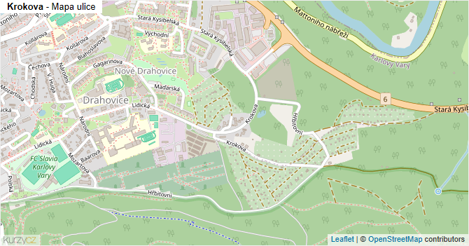 Krokova - mapa ulice