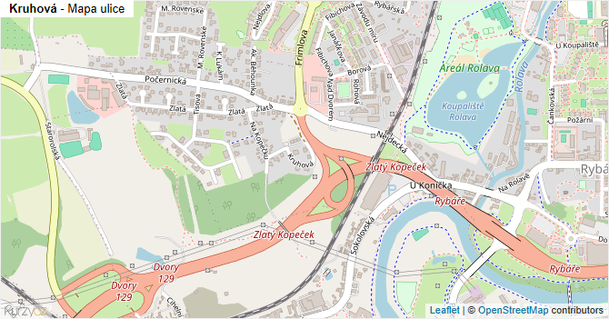 Kruhová - mapa ulice