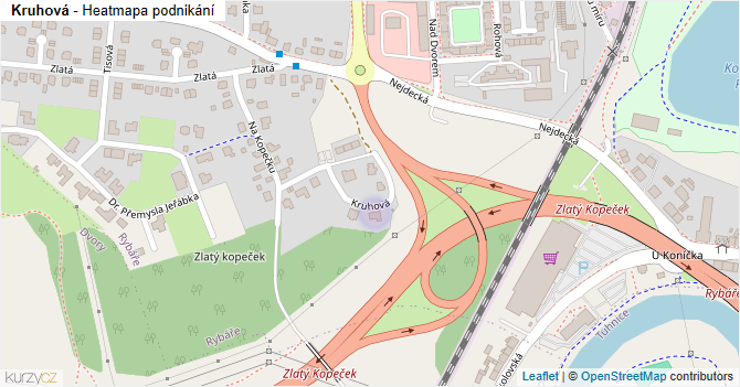 Kruhová - mapa podnikání