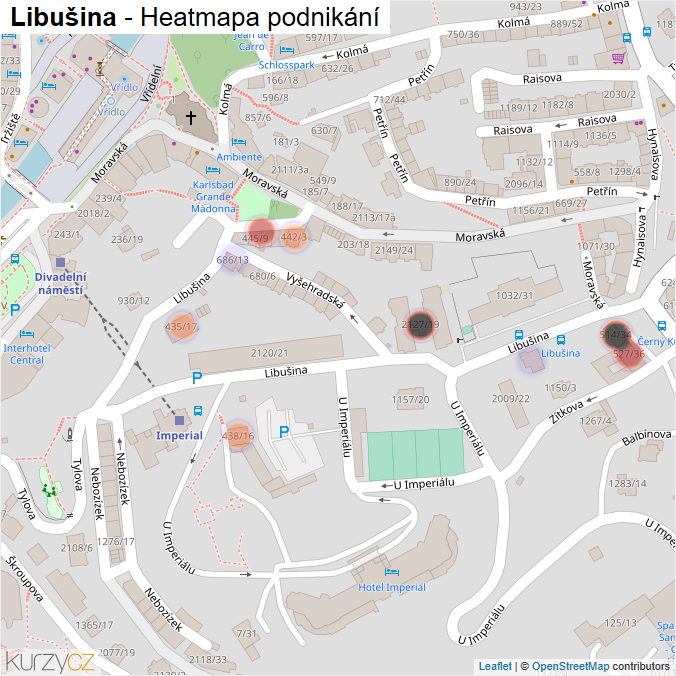 Mapa Libušina - Firmy v ulici.