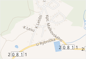 Motýlí v obci Karlovy Vary - mapa ulice